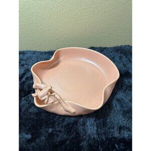 Vintage Poppytrail California Pottery Frog Looking Over Flower Bowl 11"